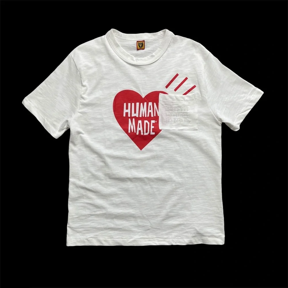 Human Made red heart white T-shirt Size M - Picture 1 of 4